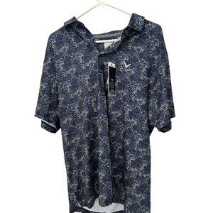 Callaway Opti-Dri Men's Tropical Cocktail Print Short Sleeve Golf Polo Large NWT